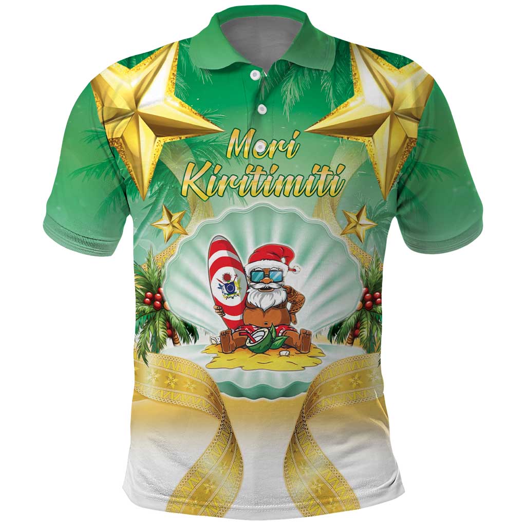 Cook Islands Christmas Polo Shirt Seashell Santa Beach Vibes - Polynesian Pride