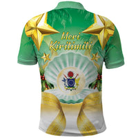 Cook Islands Christmas Polo Shirt Seashell Santa Beach Vibes - Polynesian Pride