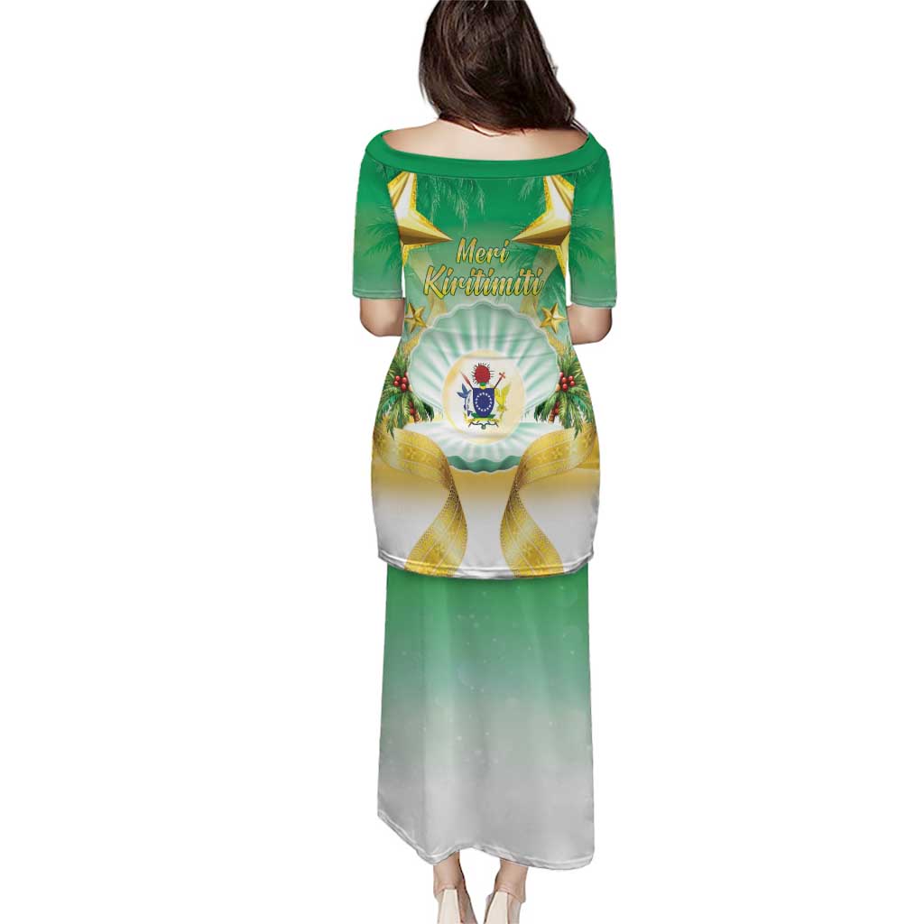 Cook Islands Christmas Puletasi Seashell Santa Beach Vibes - Polynesian Pride