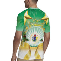 Cook Islands Christmas Rugby Jersey Seashell Santa Beach Vibes - Polynesian Pride