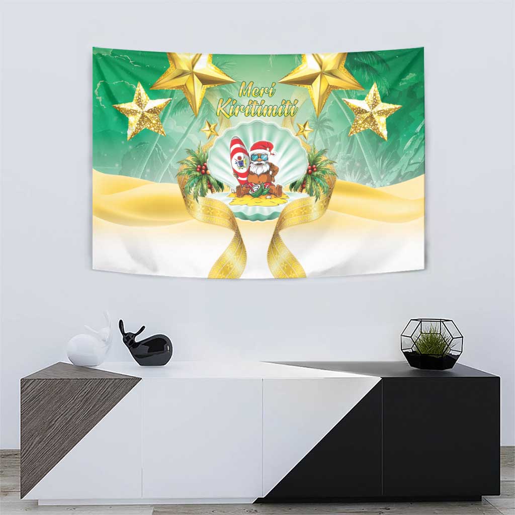 Cook Islands Christmas Tapestry Seashell Santa Beach Vibes - Polynesian Pride