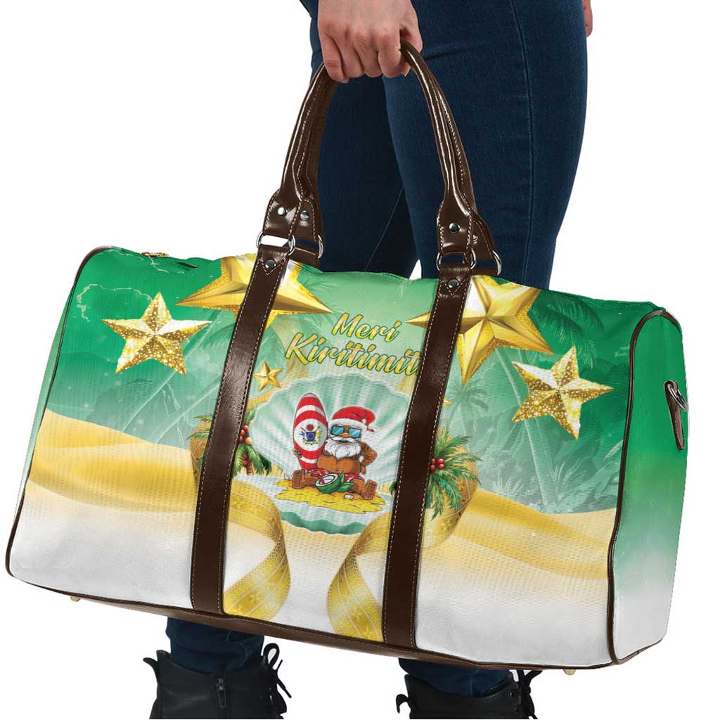 Cook Islands Christmas Travel Bag Seashell Santa Beach Vibes - Polynesian Pride