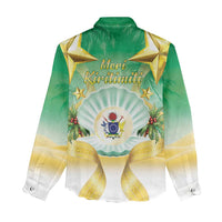 Cook Islands Christmas Women Casual Shirt Seashell Santa Beach Vibes - Polynesian Pride