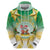 Cook Islands Christmas Zip Hoodie Seashell Santa Beach Vibes - Polynesian Pride