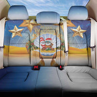 Marshall Islands Christmas Back Car Seat Cover Seashell Santa Beach Vibes - Polynesian Pride