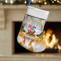 Marshall Islands Christmas Stocking Seashell Santa Beach Vibes - Polynesian Pride