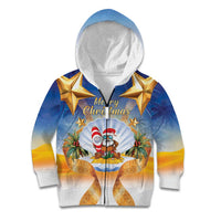 Marshall Islands Christmas Kid Hoodie Seashell Santa Beach Vibes - Polynesian Pride