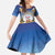 Marshall Islands Christmas Kid Short Sleeve Dress Seashell Santa Beach Vibes - Polynesian Pride