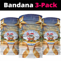 Marshall Islands Christmas Neck Gaiter Seashell Santa Beach Vibes - Polynesian Pride