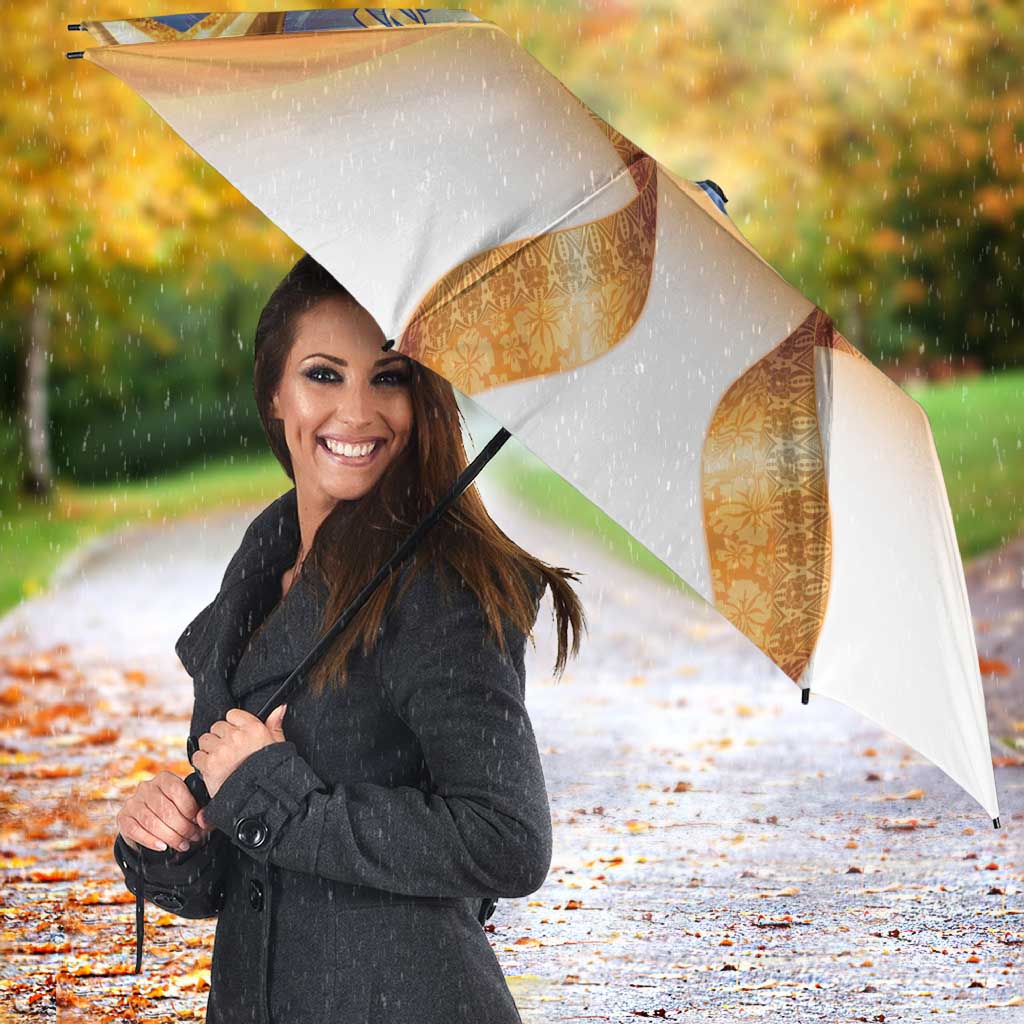 Marshall Islands Christmas Umbrella Seashell Santa Beach Vibes - Polynesian Pride