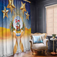 Marshall Islands Christmas Window Curtain Seashell Santa Beach Vibes - Polynesian Pride