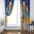 Marshall Islands Christmas Window Curtain Seashell Santa Beach Vibes - Polynesian Pride