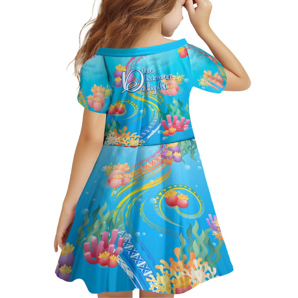 Under The Sea Scuba Diving Family Matching Off Shoulder Maxi Dress and Hawaiian Shirt Polynesian Pattern LT05 - Polynesian Pride