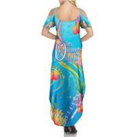Under The Sea Scuba Diving Family Matching Summer Maxi Dress and Hawaiian Shirt Polynesian Pattern LT05 - Polynesian Pride
