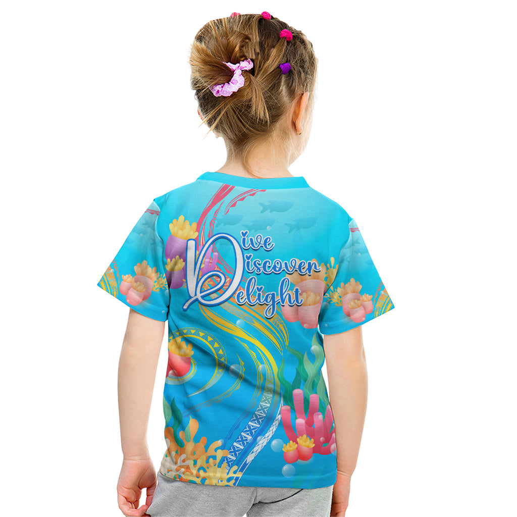 Under The Sea Scuba Diving Kid T Shirt Polynesian Pattern LT05 - Polynesian Pride