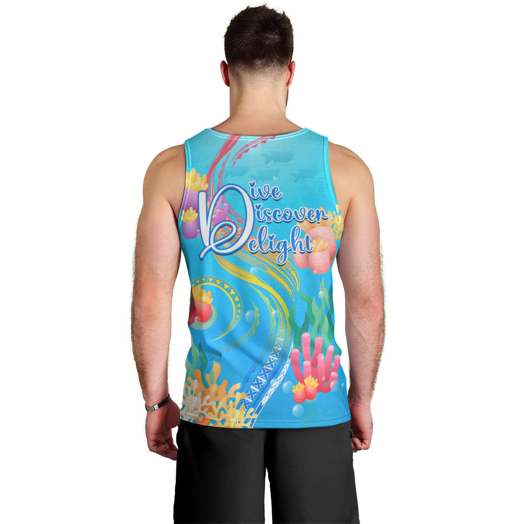 Under The Sea Scuba Diving Men Tank Top Polynesian Pattern LT05 - Polynesian Pride