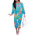 Under The Sea Scuba Diving Off The Shoulder Long Sleeve Dress Polynesian Pattern LT05 Women Blue - Polynesian Pride