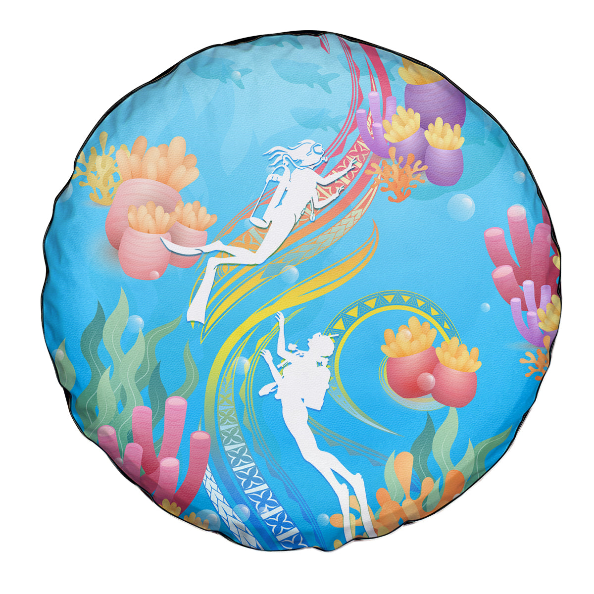 Under The Sea Scuba Diving Spare Tire Cover Polynesian Pattern LT05 - Polynesian Pride