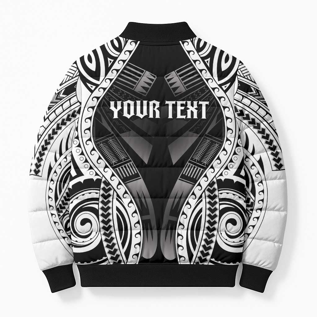 Personalised Remember Samoa Black Saturday Bomber Puffer Jacket Samoa Mo Samoa - Polynesian Pride