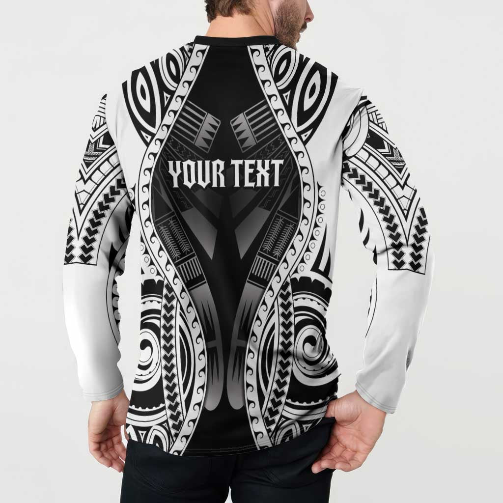 Personalised Remember Samoa Black Saturday Button Sweatshirt Samoa Mo Samoa - Polynesian Pride