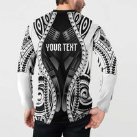 Personalised Remember Samoa Black Saturday Button Sweatshirt Samoa Mo Samoa - Polynesian Pride