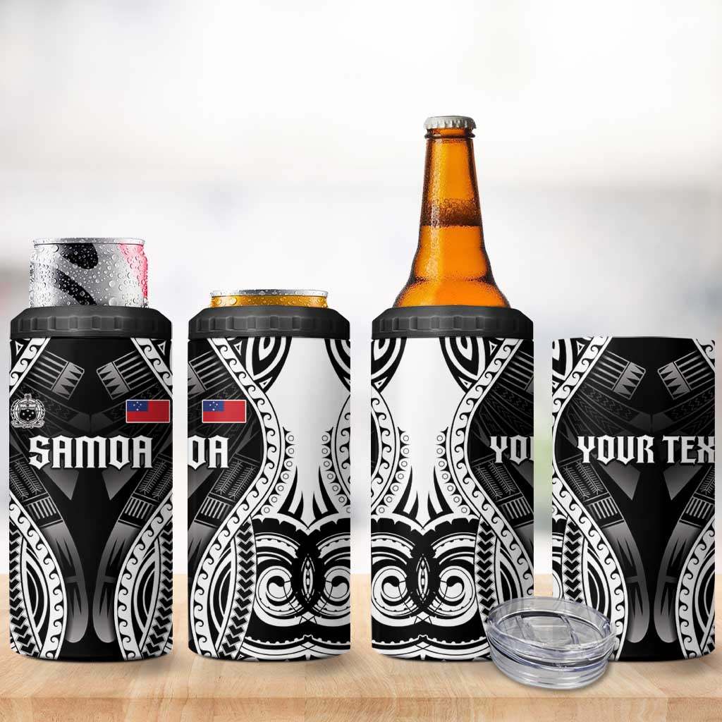 Personalised Remember Samoa Black Saturday 4 in 1 Can Cooler Tumbler Samoa Mo Samoa - Polynesian Pride