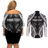 Personalised Remember Samoa Black Saturday Couples Matching Off Shoulder Short Dress and Long Sleeve Button Shirt Samoa Mo Samoa - Polynesian Pride