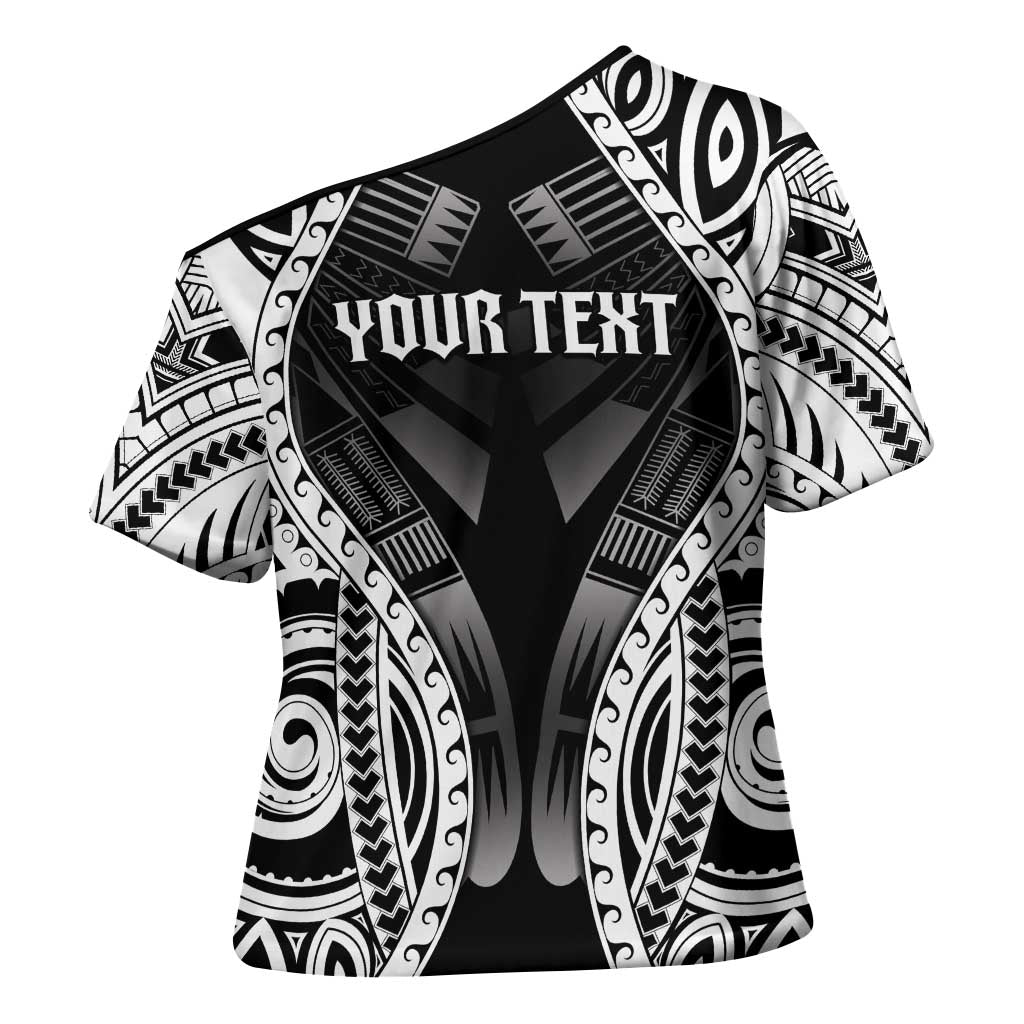Personalised Remember Samoa Black Saturday Cross Shoulder Shirt Samoa Mo Samoa - Polynesian Pride