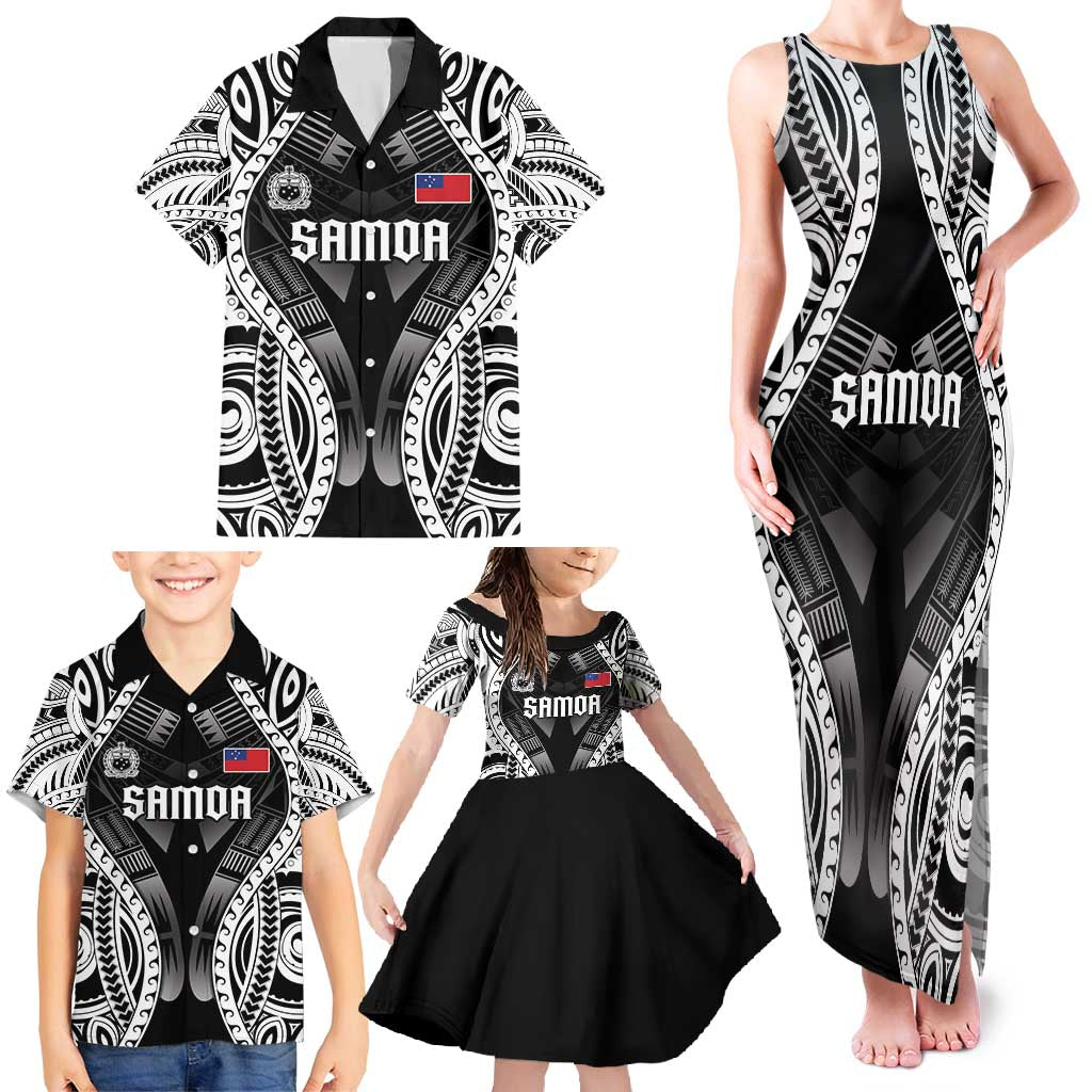 Personalised Remember Samoa Black Saturday Family Matching Tank Maxi Dress and Hawaiian Shirt Samoa Mo Samoa - Polynesian Pride