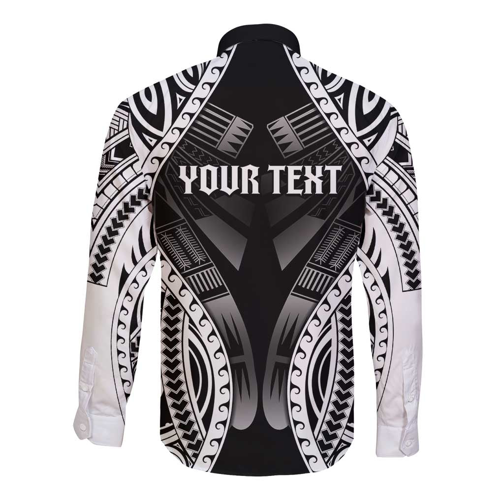 Personalised Remember Samoa Black Saturday Long Sleeve Button Shirt Samoa Mo Samoa - Polynesian Pride