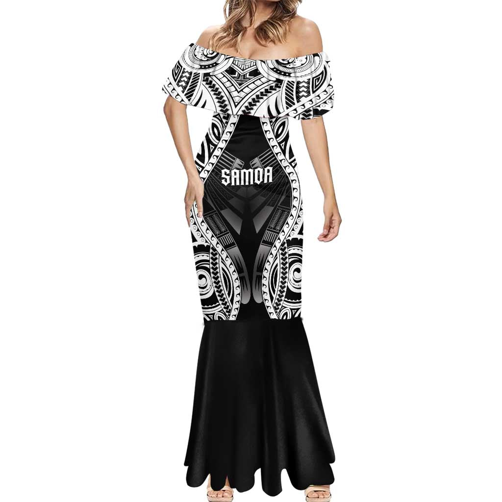 Personalised Remember Samoa Black Saturday Mermaid Dress Samoa Mo Samoa - Polynesian Pride
