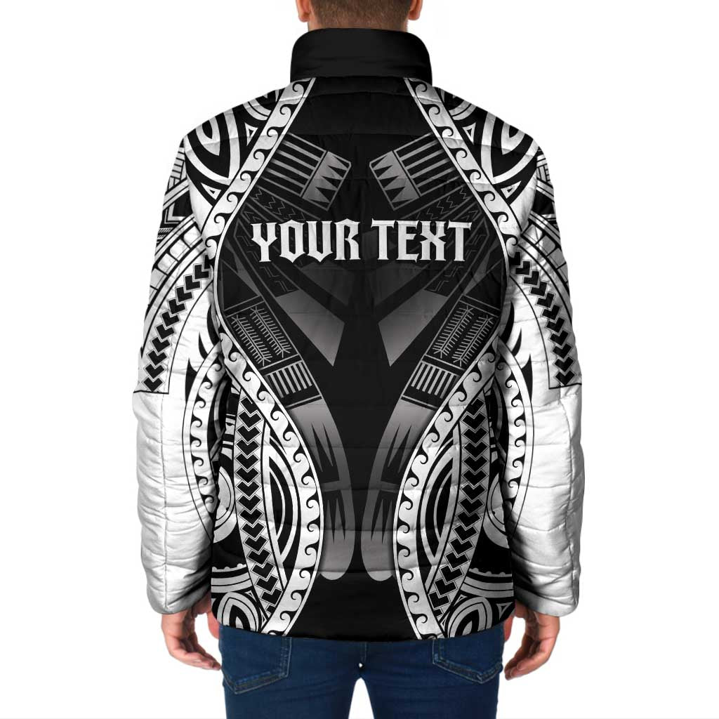 Personalised Remember Samoa Black Saturday Padded Jacket Samoa Mo Samoa - Polynesian Pride