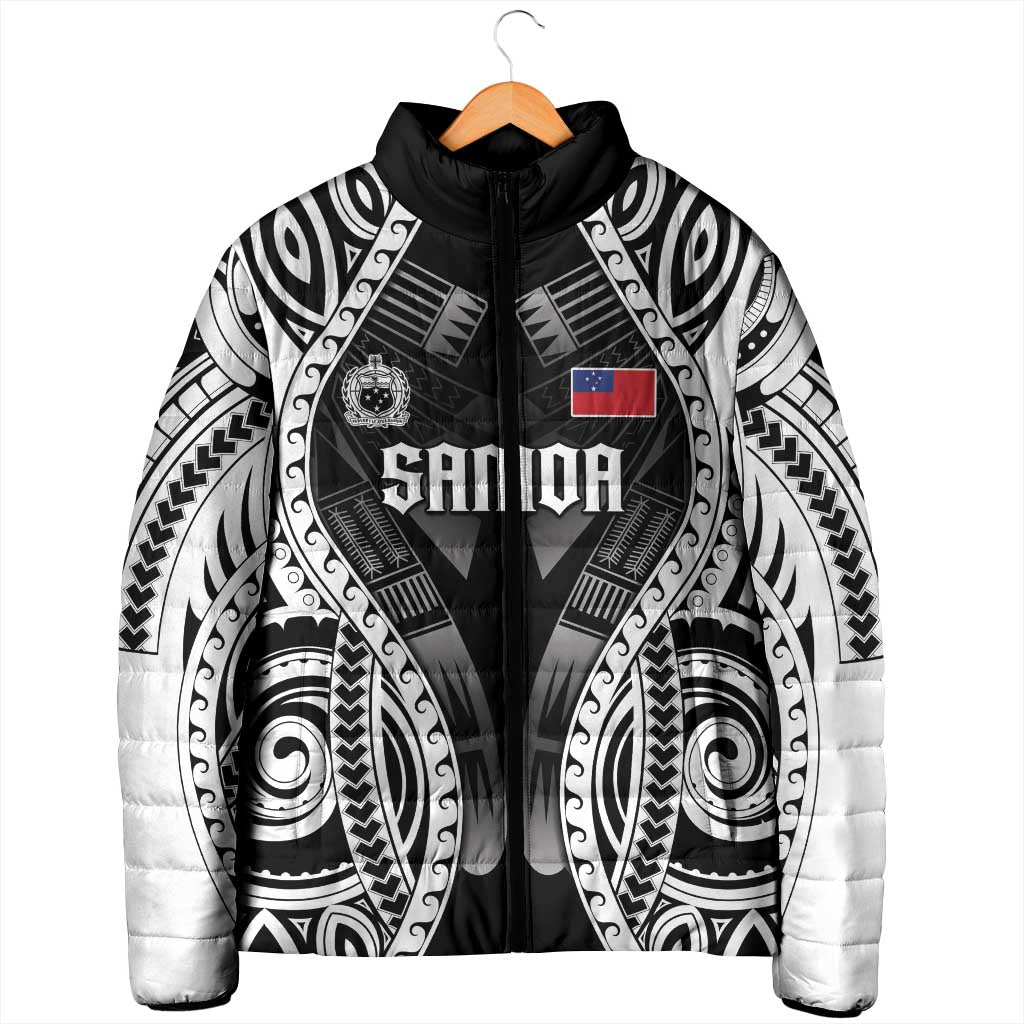 Personalised Remember Samoa Black Saturday Padded Jacket Samoa Mo Samoa - Polynesian Pride