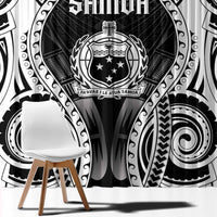 Remember Samoa Black Saturday Window Curtain Samoa Mo Samoa - Polynesian Pride