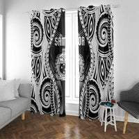 Remember Samoa Black Saturday Window Curtain Samoa Mo Samoa - Polynesian Pride