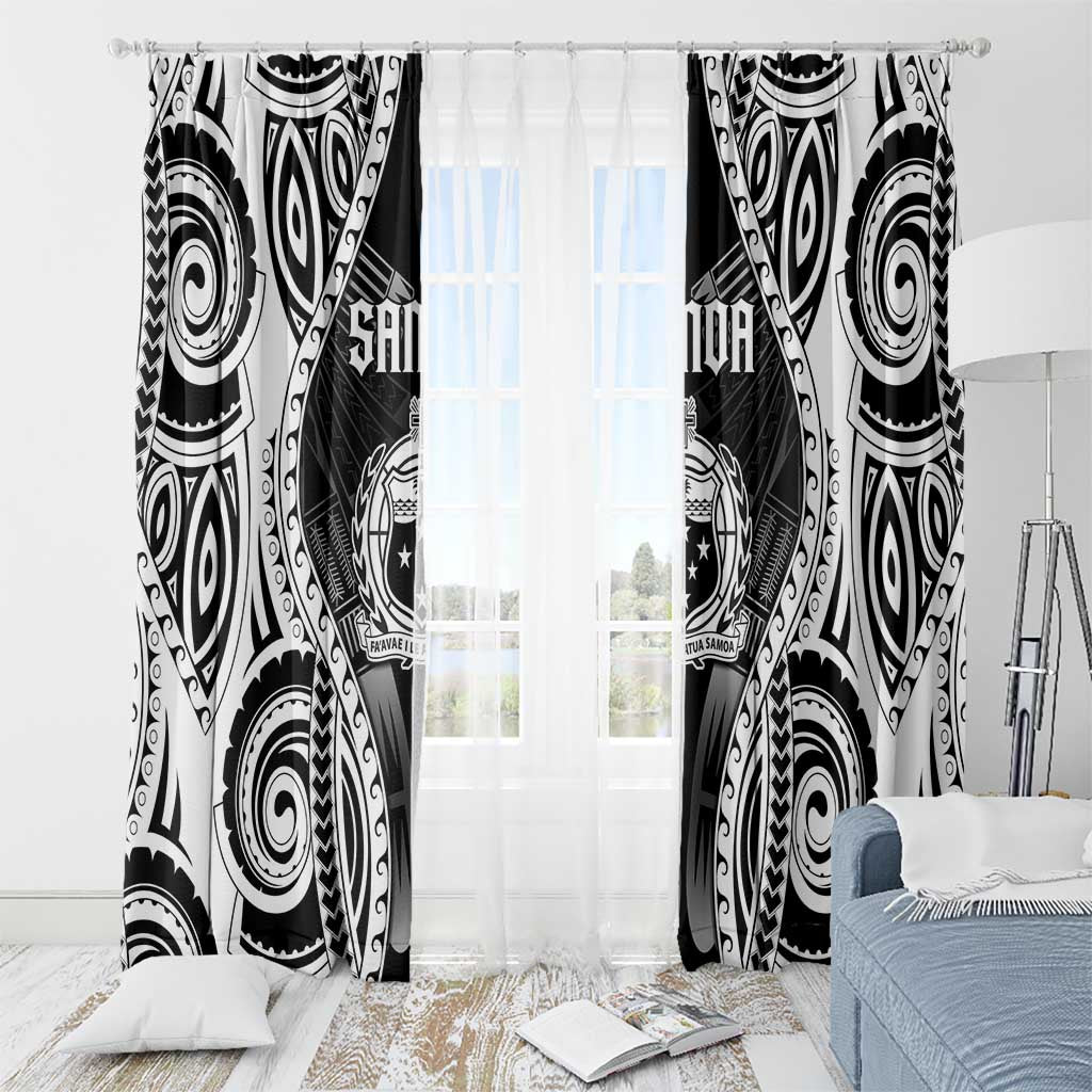 Remember Samoa Black Saturday Window Curtain Samoa Mo Samoa - Polynesian Pride