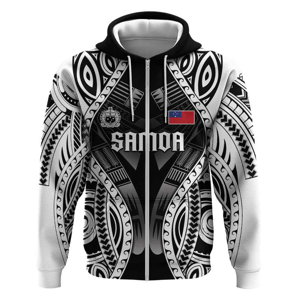 Personalised Remember Samoa Black Saturday Zip Hoodie Samoa Mo Samoa LT05 Zip Hoodie Black - Polynesian Pride