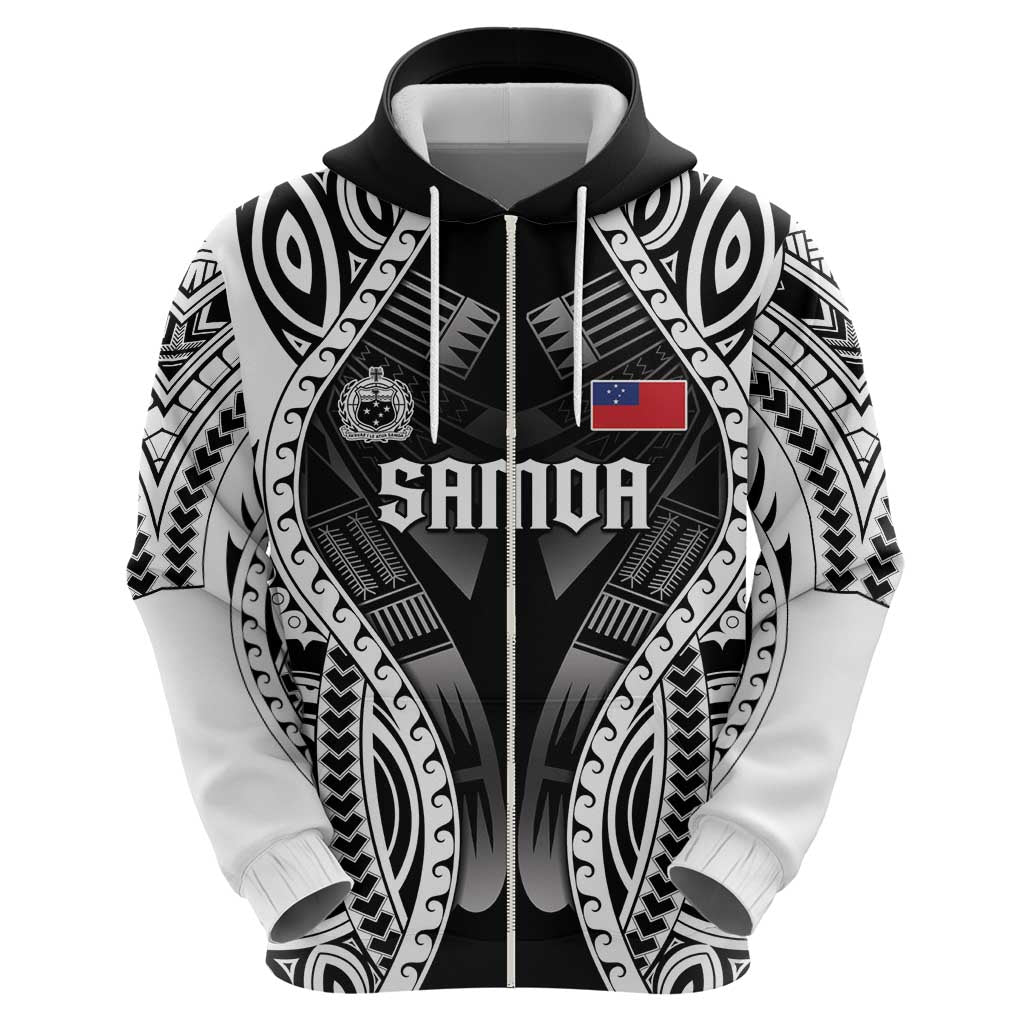 Personalised Remember Samoa Black Saturday Zip Hoodie Samoa Mo Samoa - Polynesian Pride