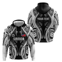 Personalised Remember Samoa Black Saturday Zip Hoodie Samoa Mo Samoa - Polynesian Pride