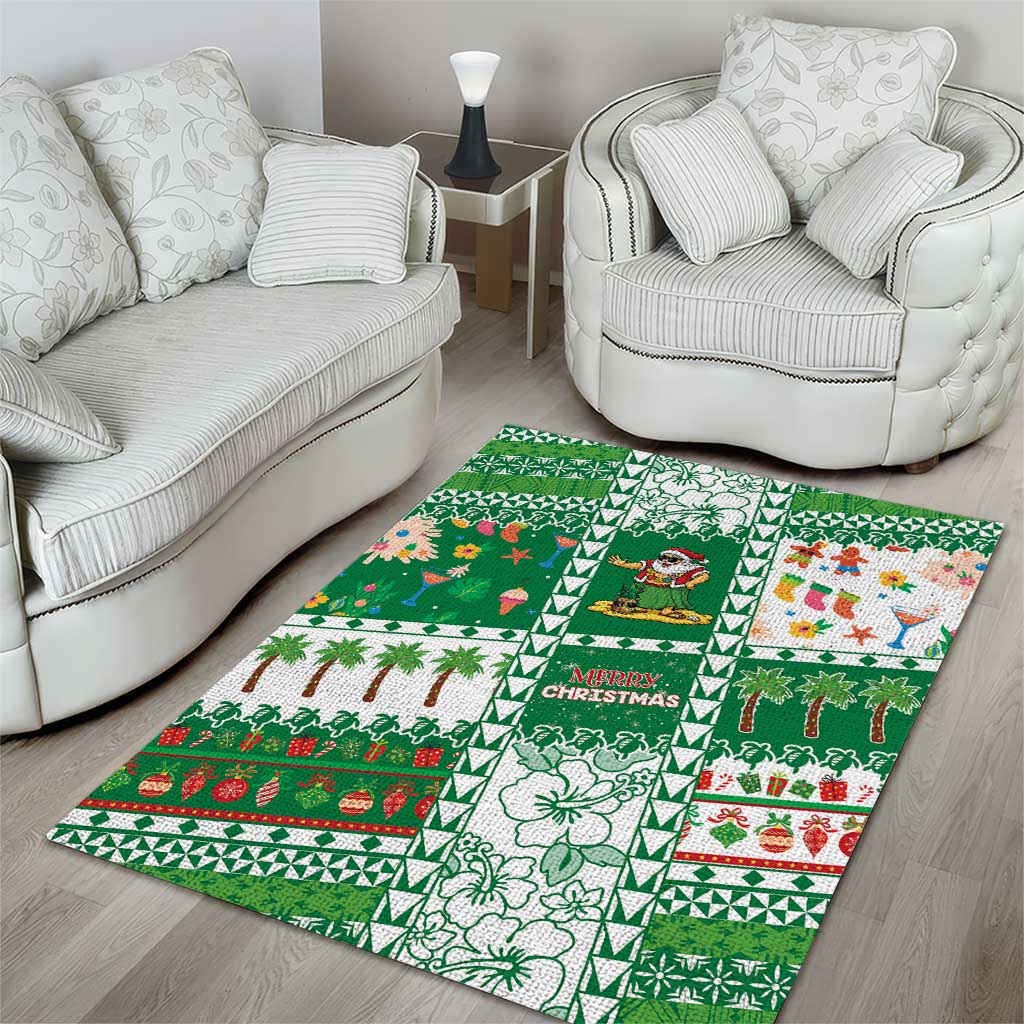 Norfolk Island Christmas Area Rug Festive Beach Vibes - Polynesian Pride
