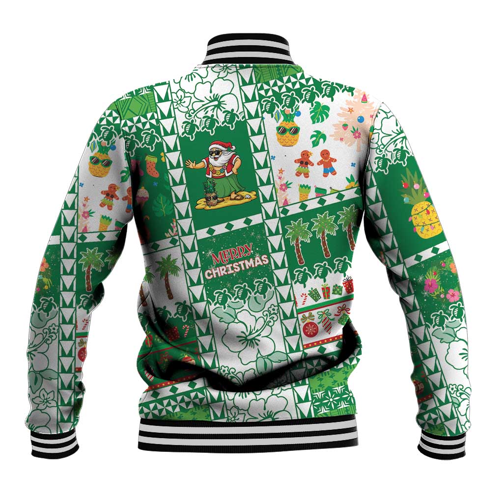 Norfolk Island Christmas Baseball Jacket Festive Beach Vibes - Polynesian Pride