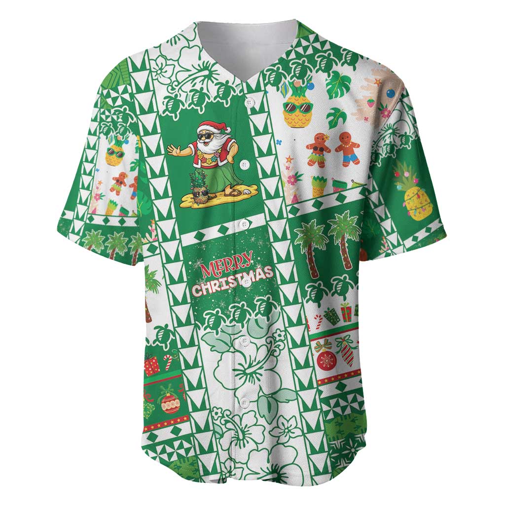 Norfolk Island Christmas Baseball Jersey Festive Beach Vibes - Polynesian Pride