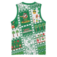 Norfolk Island Christmas Basketball Jersey Festive Beach Vibes - Polynesian Pride