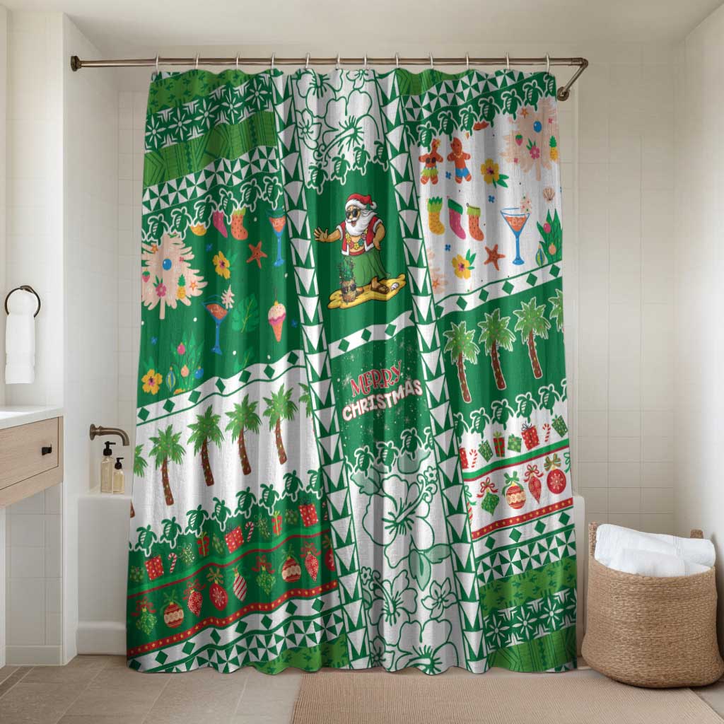 Norfolk Island Christmas Bathroom Set Festive Beach Vibes - Polynesian Pride