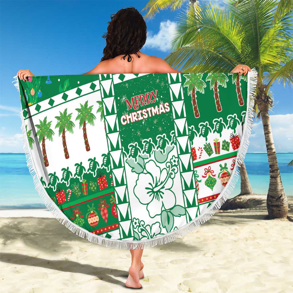 Norfolk Island Christmas Beach Blanket Festive Beach Vibes - Polynesian Pride