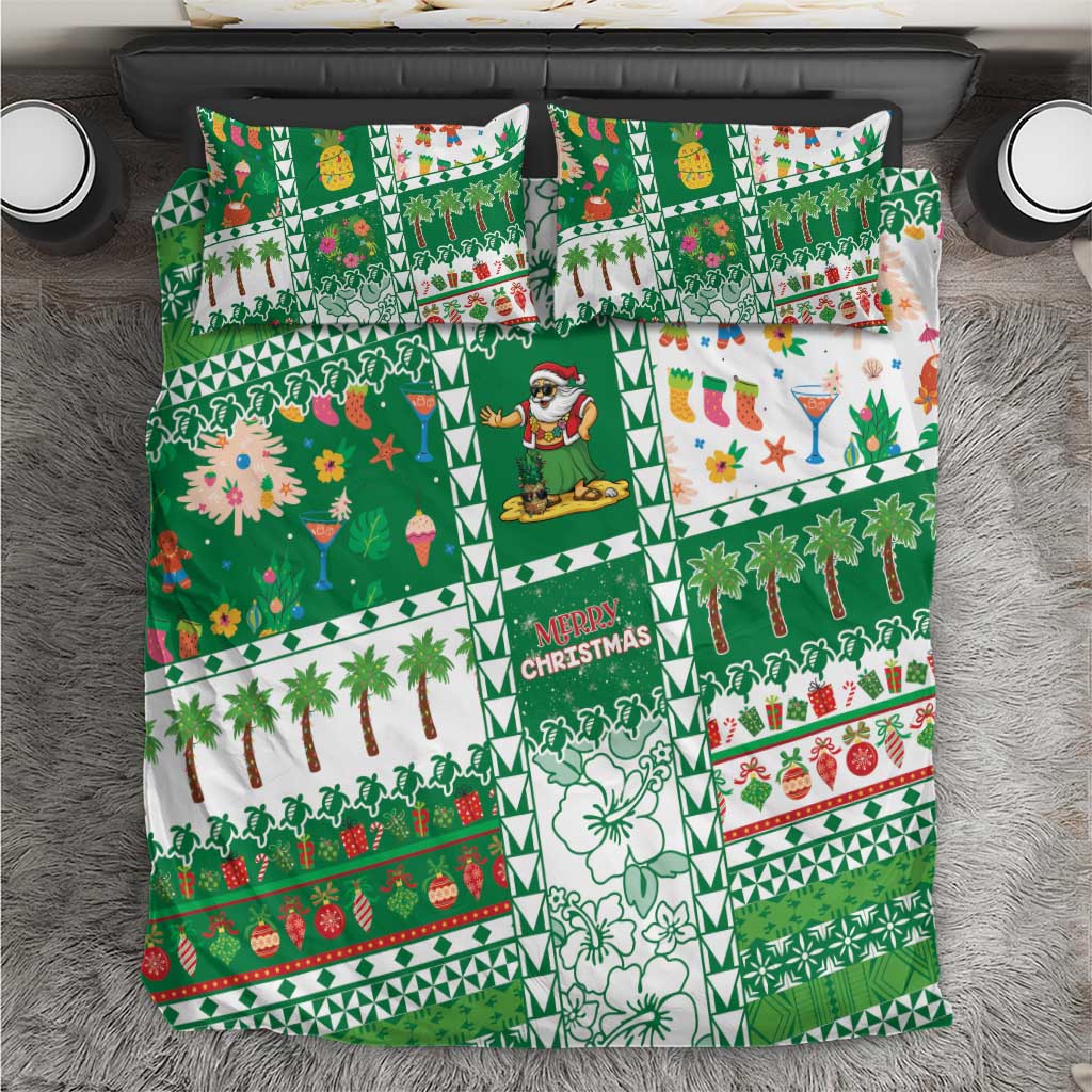 Norfolk Island Christmas Bedding Set Festive Beach Vibes - Polynesian Pride