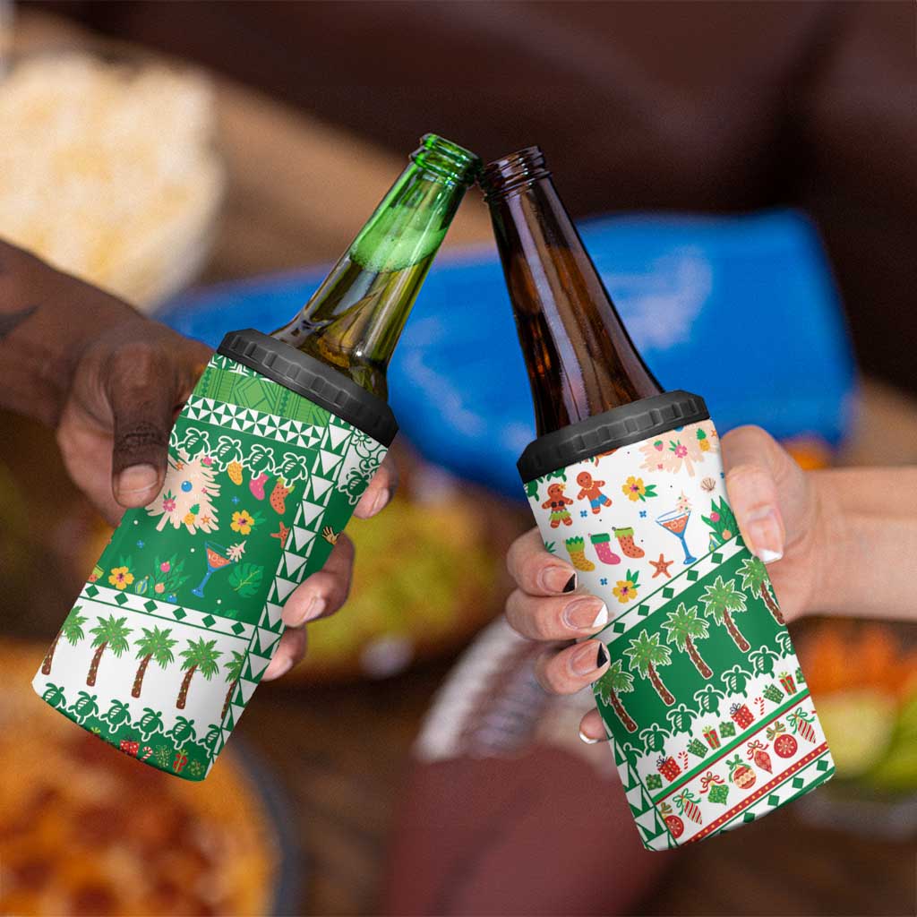 Norfolk Island Christmas 4 in 1 Can Cooler Tumbler Festive Beach Vibes - Polynesian Pride