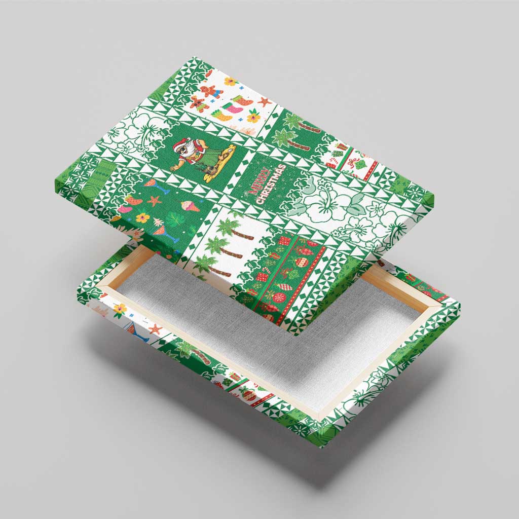 Norfolk Island Christmas Canvas Wall Art Festive Beach Vibes - Polynesian Pride