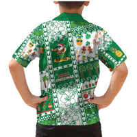 Norfolk Island Christmas Family Matching Mermaid Dress and Hawaiian Shirt Festive Beach Vibes - Polynesian Pride