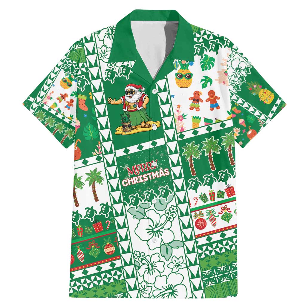 Norfolk Island Christmas Family Matching Mermaid Dress and Hawaiian Shirt Festive Beach Vibes - Polynesian Pride